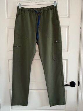 FIGS Technical Collection Cairo Cargo Scrub Pants Army Green Size Large Tall